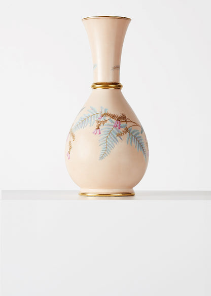 large aesthetic movement hand painted porcelain vase, 19th c HOME Adam Lippes