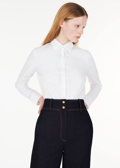 shirt with thin bow TOPS Adam Lippes