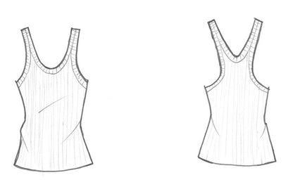 PERETTI TANK IN STRIPE SILK CASHMERE - GREEN MULTI KNITS Adam Lippes