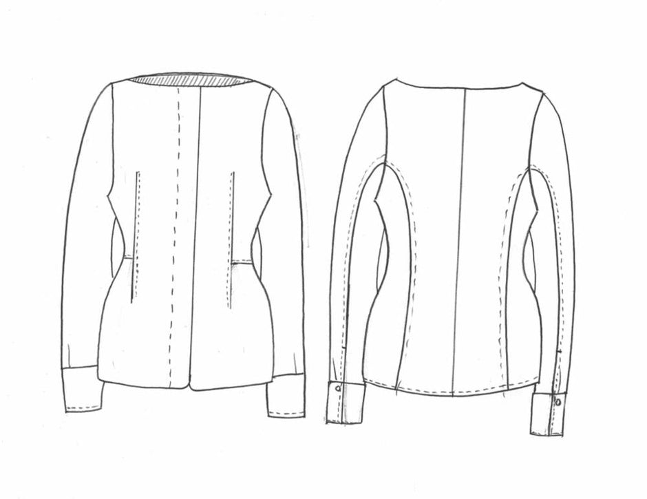 SOULINE TOP IN SILK WOOL TWILL - BLACK TOPS Adam Lippes